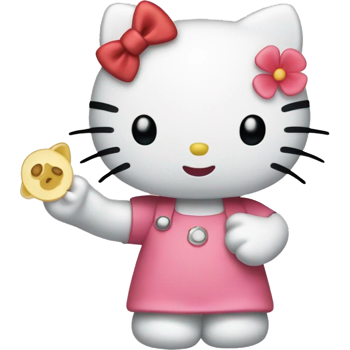 Hello kitty saying Muchas Gracias  emoji