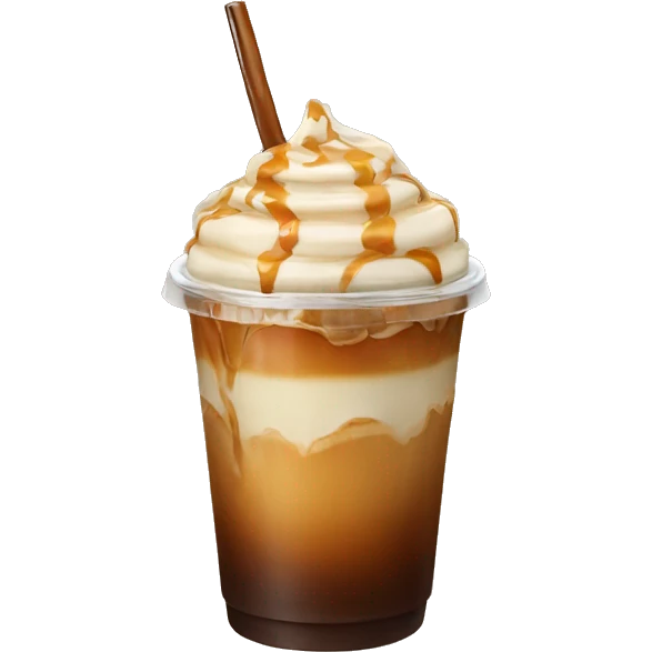 Iced coffee caramel emoji