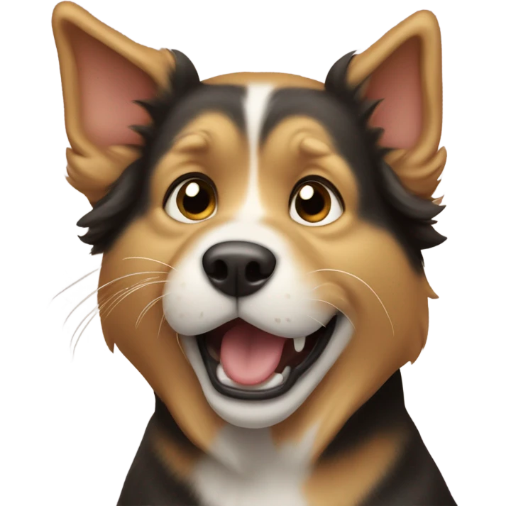 Dog mewing emoji