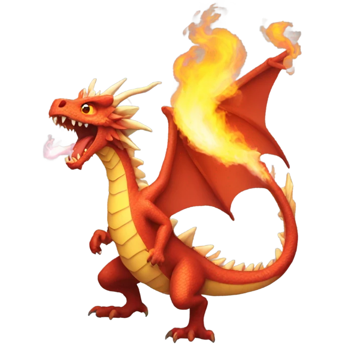 Girl fire breathing dragon emoji