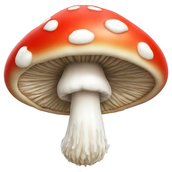 mushroom heart with white fluid decorat emoji