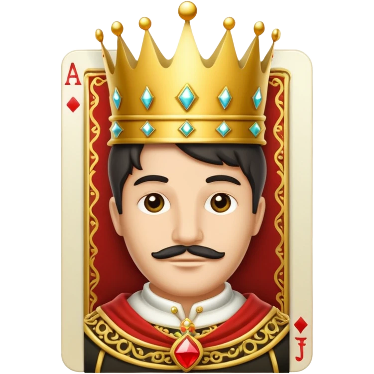 Solitaire card king emoji