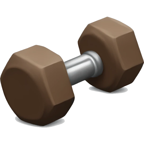 Brown dumbbell emoji