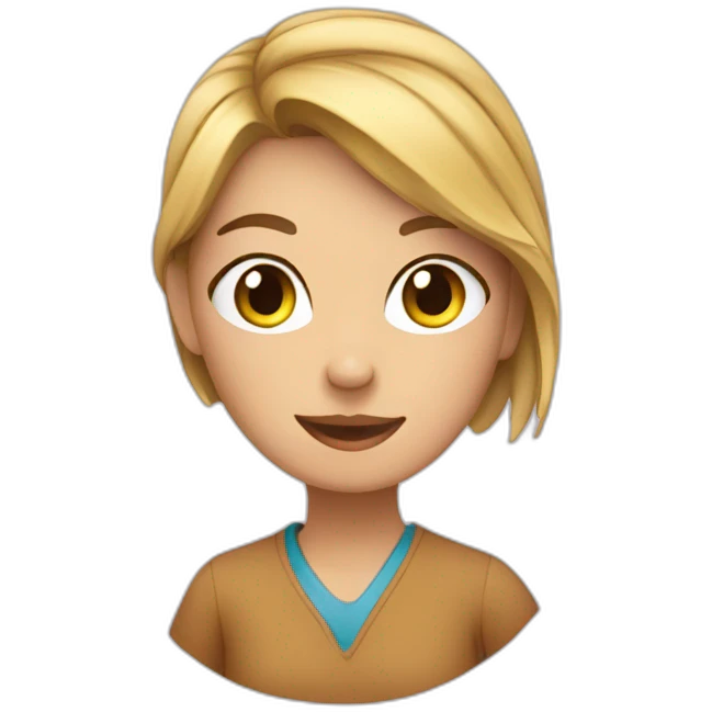 Une fille qui nage avec un chat emoji