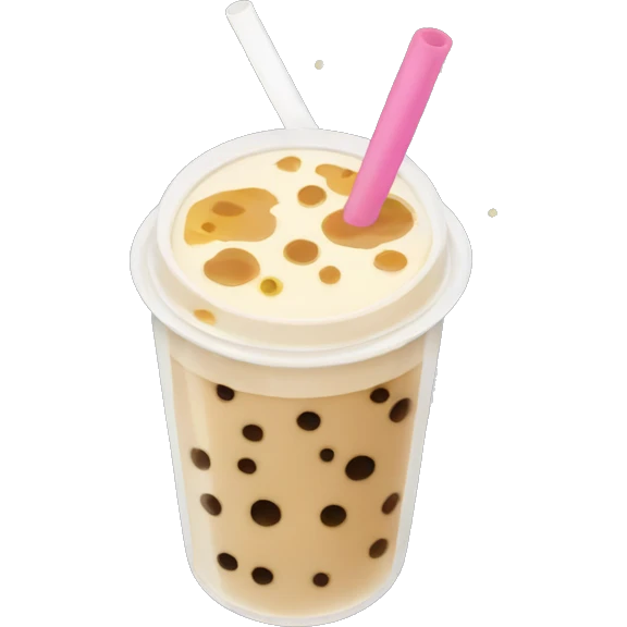 boba tea with starry sky inside emoji