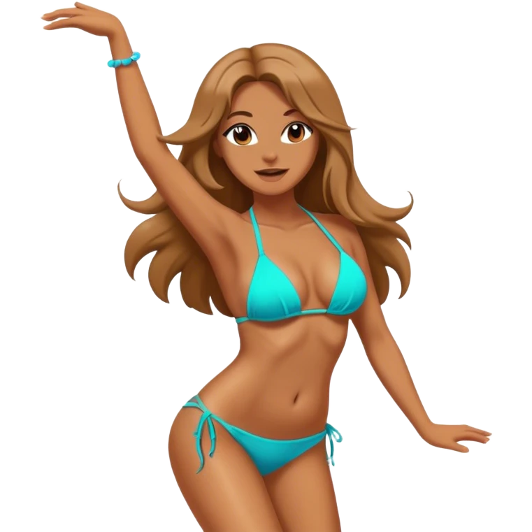 lady in a bikini dancing  emoji