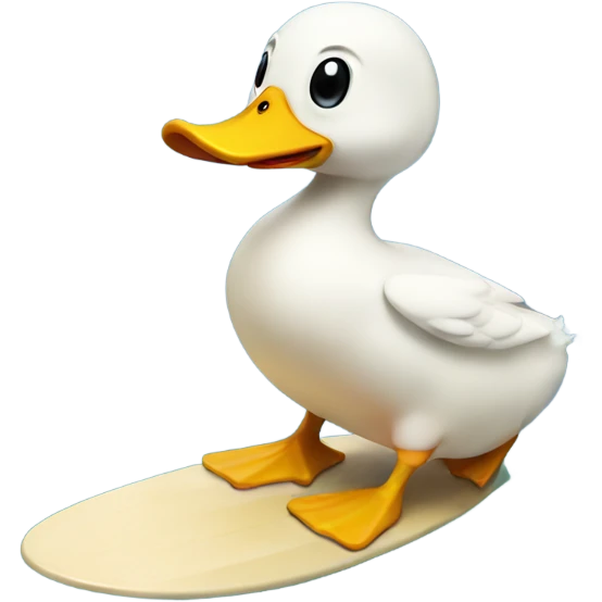 Duck surfing emoji