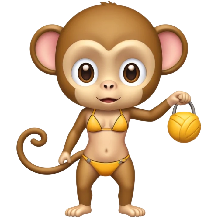 Monkey wearing bikini bottom tight emoji