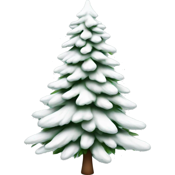  actual white fir christmas tree isolated.  emoji