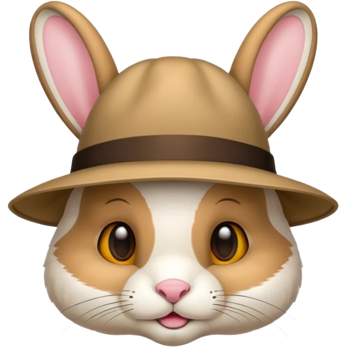 chapeau de lapin en fourrure avec des oreilles emoji