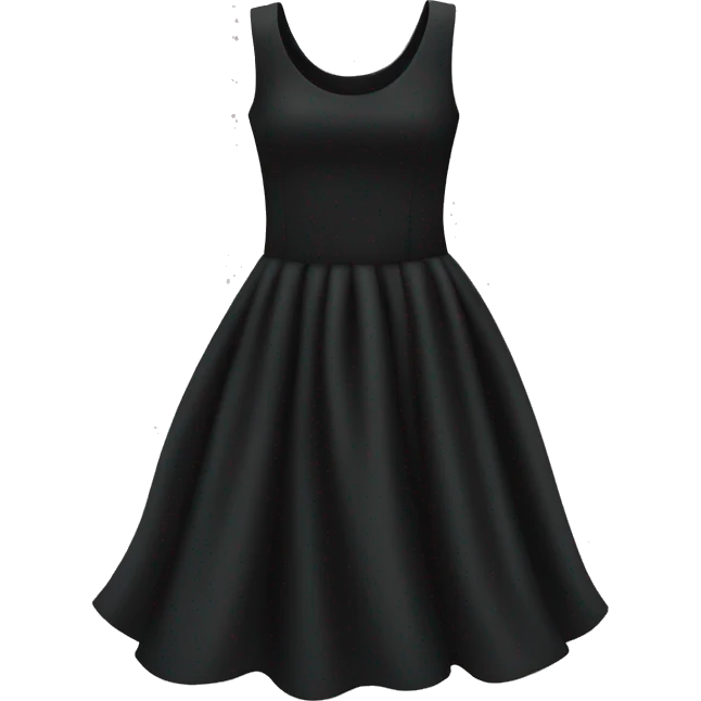 black dress with a size label on it emoji