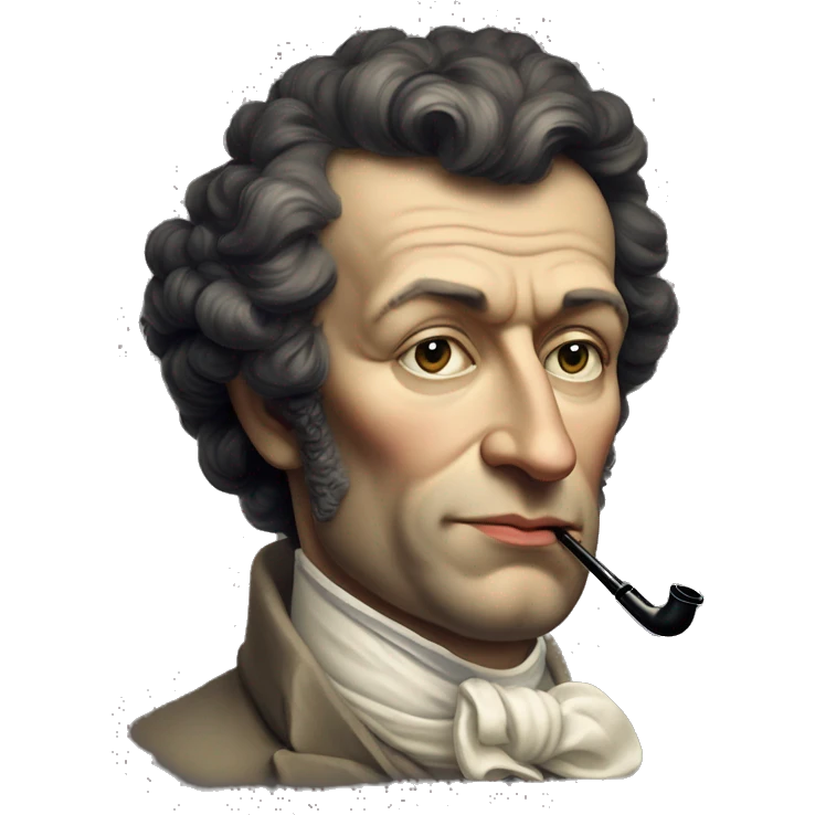 Alexander Sergeevich Pushkin smokes a pipe emoji