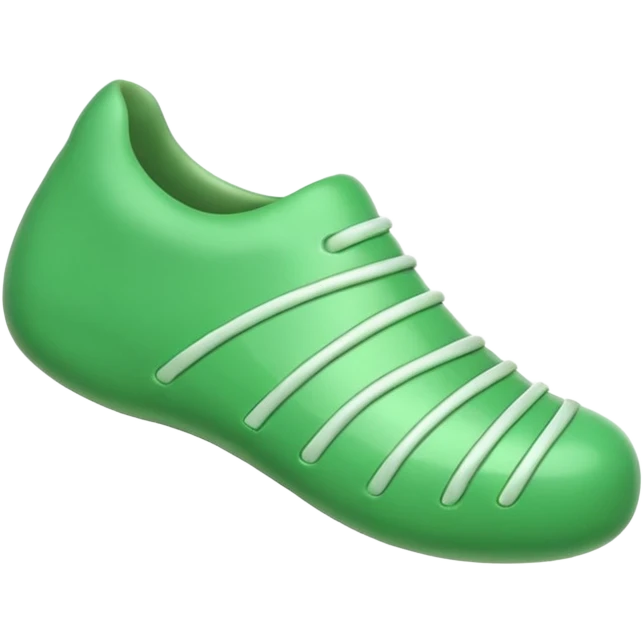 3D iOS-style foot emoji with green stink lines, glossy texture, soft rounded edges. emoji