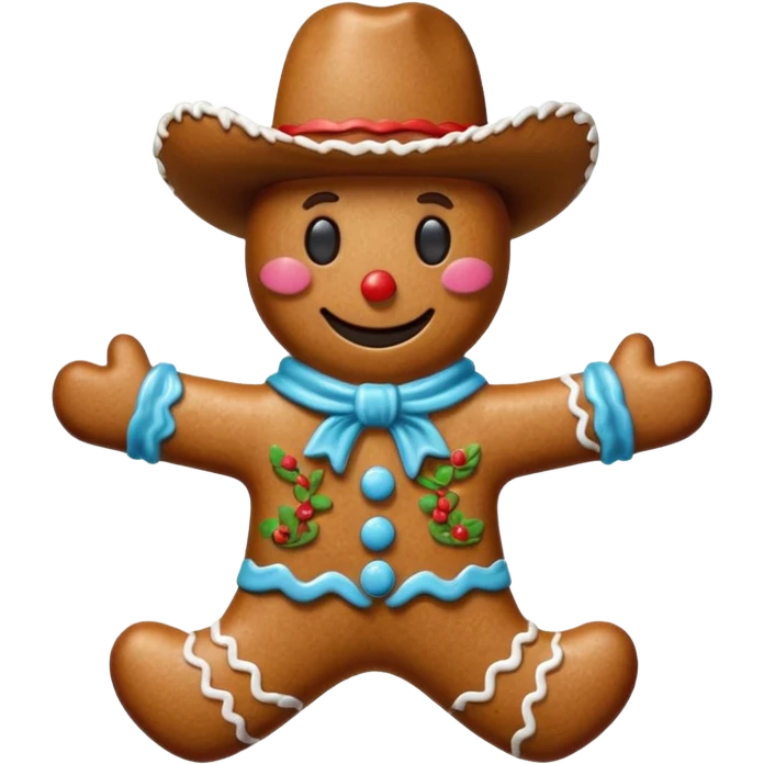 cowboy gingerbread emoji