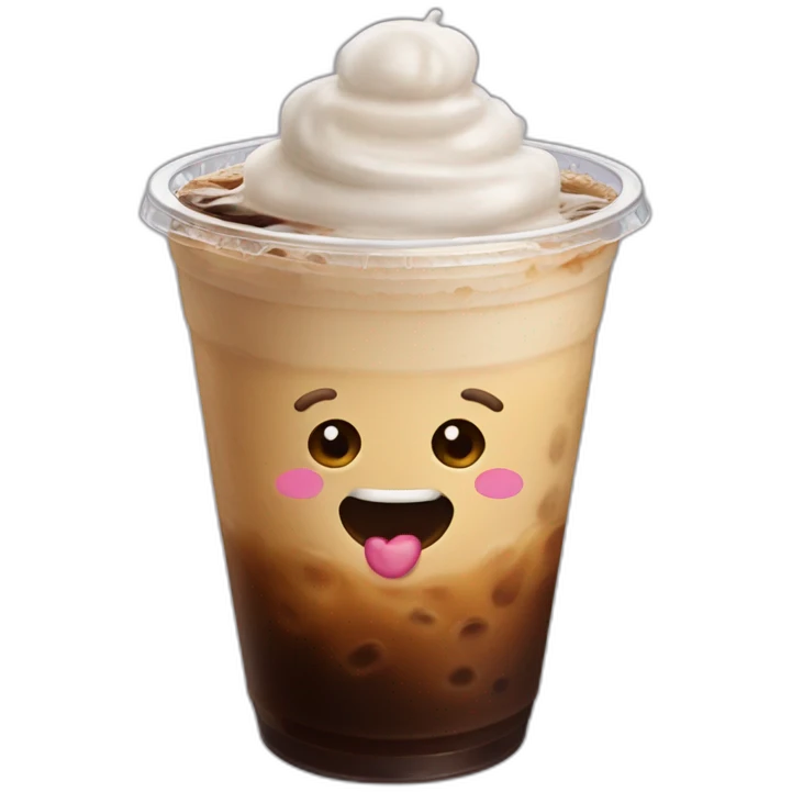 Joe Biden iced coffee with the gays emoji