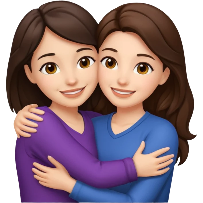 two women lying on top of each other wrapped around each other lying down both brunette  emoji