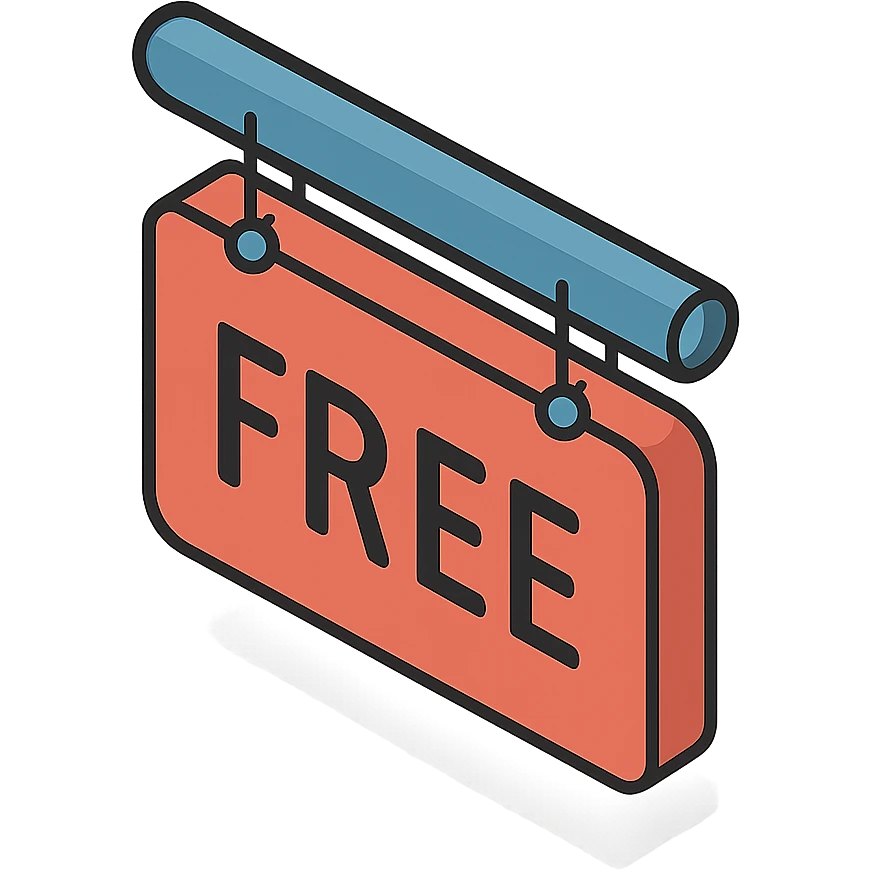 a sign 'Free' emoji