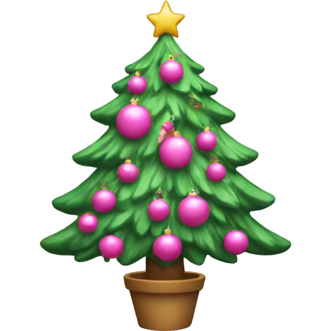 pink christmas tree emoji