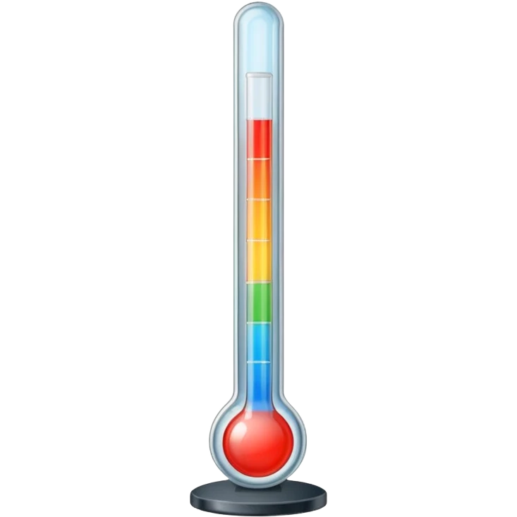 straight thermometer has 5 colors on it no ball at first  emoji