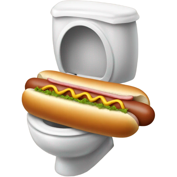 SKibidi toliet hot dog emoji