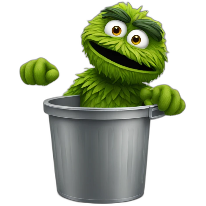 Oscar the grouch mad emoji