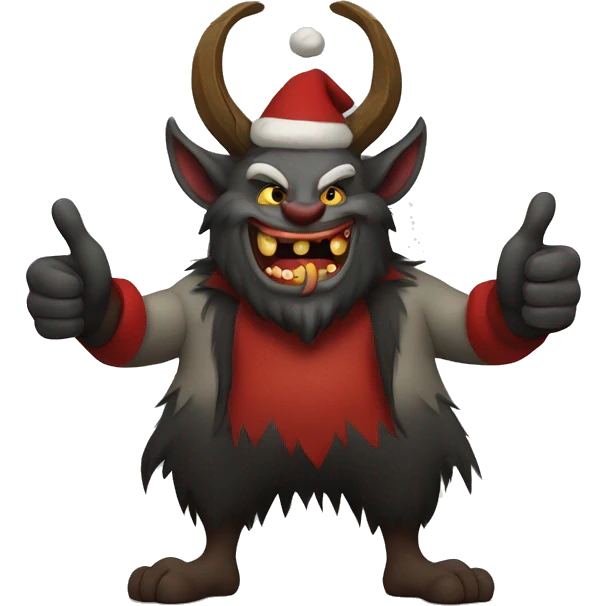 Krampus giving a thumbs up emoji