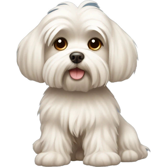 maltese dog with brown in his fur emoji
