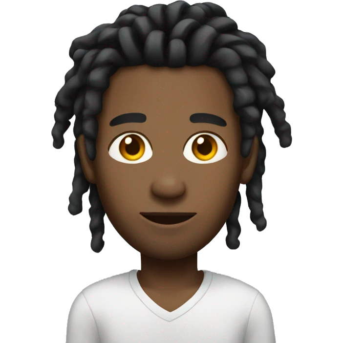 black man with short dreads emoji