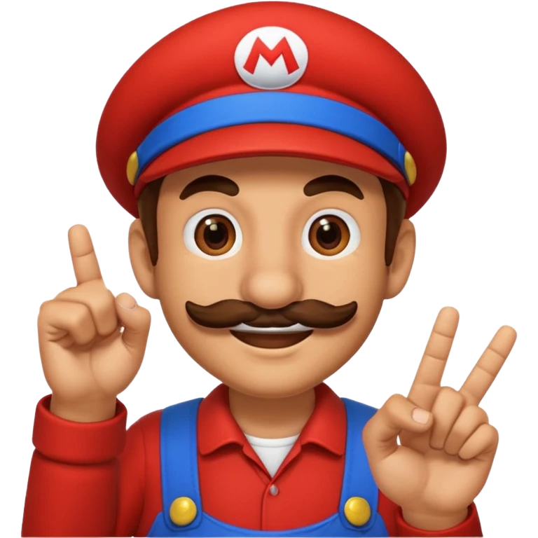mario sacando el dedo de enmedio  emoji