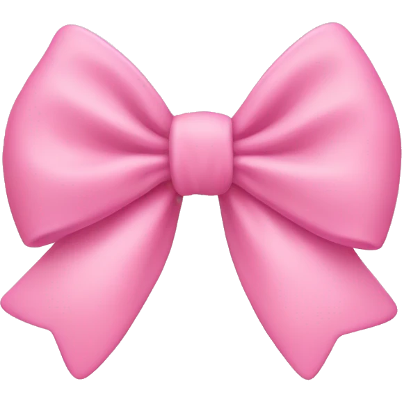 Pink bow on light pink heart emoji