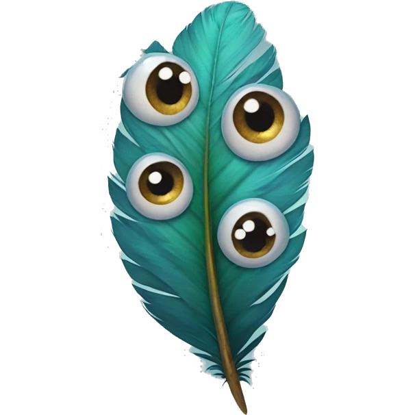 Feather with many eyes emoji