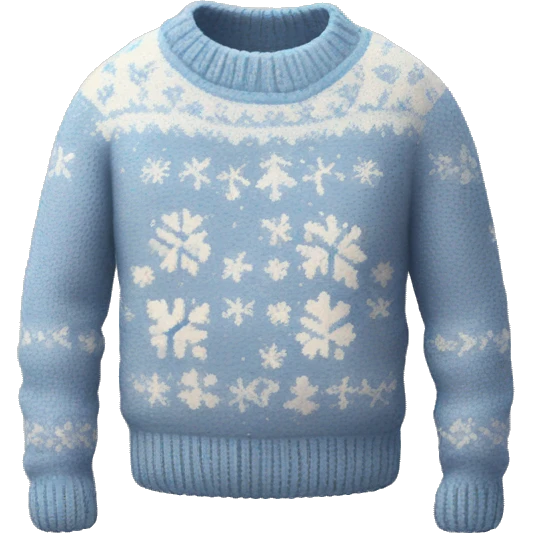 Cute winter sweater emoji