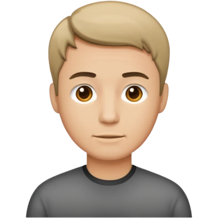 man with short hair medium tone emoji