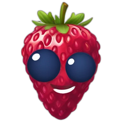 Fraise framboise myrtille  emoji