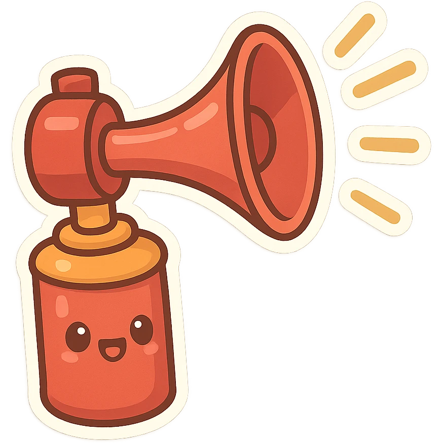 airhorn, playful, cartoon style, no text emoji