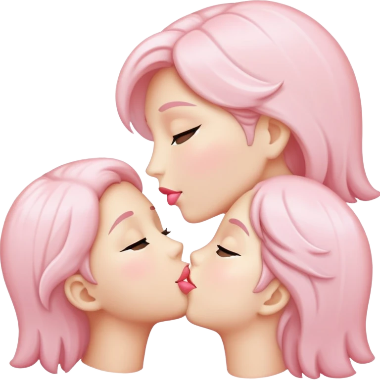 Light pink kiss emoji