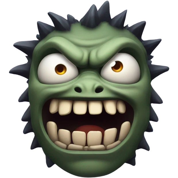 Scary monster with teeth emoji