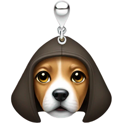 Dog earring a hood emoji