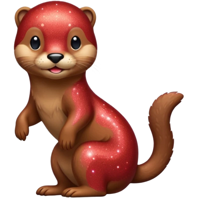 red glitter otter emoji