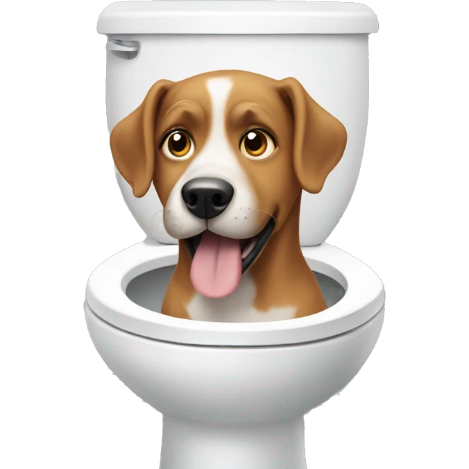 Dog in a toilet emoji