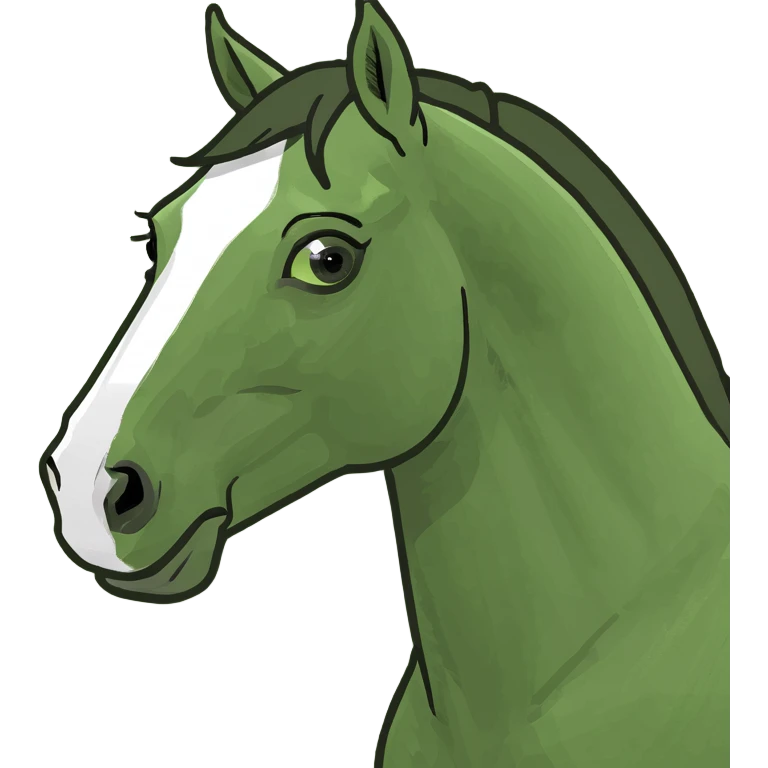 Cavallo verde emoji