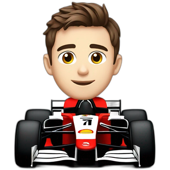 Charles Leclerc f1 driver in a car emoji