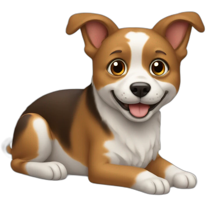 Chat fais un câlin à un chien emoji