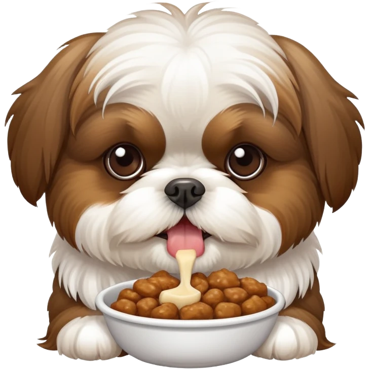 Shitzu eating  emoji