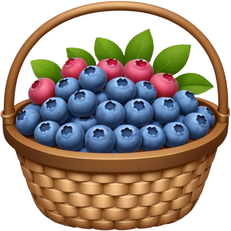 a basket of blueberries emoji