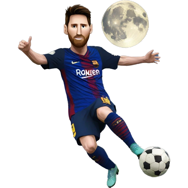 Messi en la Luna  emoji