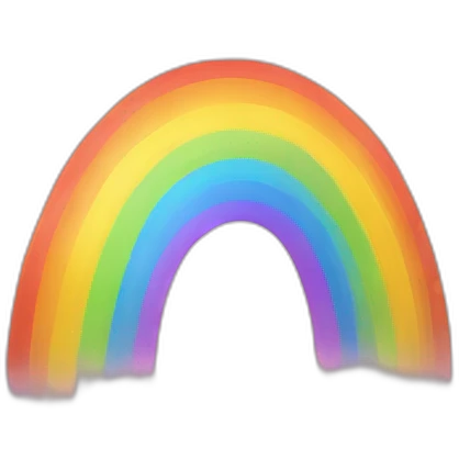 rainbow glow radiating emoji