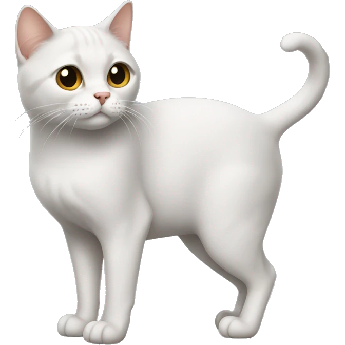Cat with short legs emoji