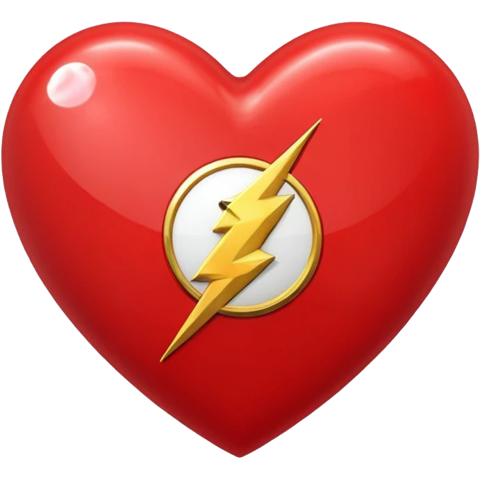 The flash with love hearts emoji