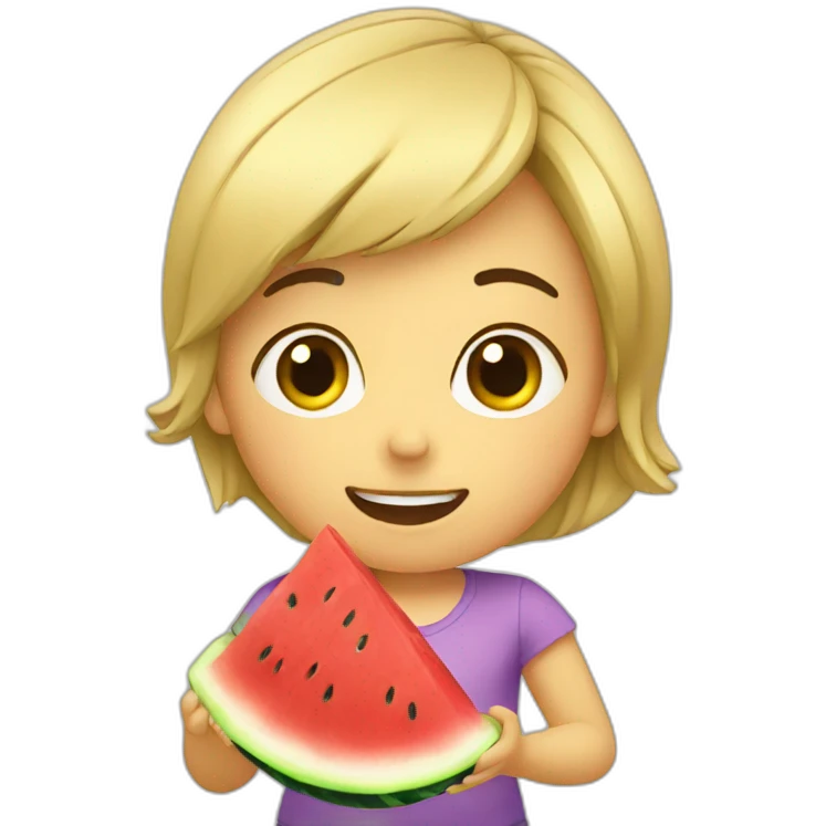 Someone eating watermelon emoji